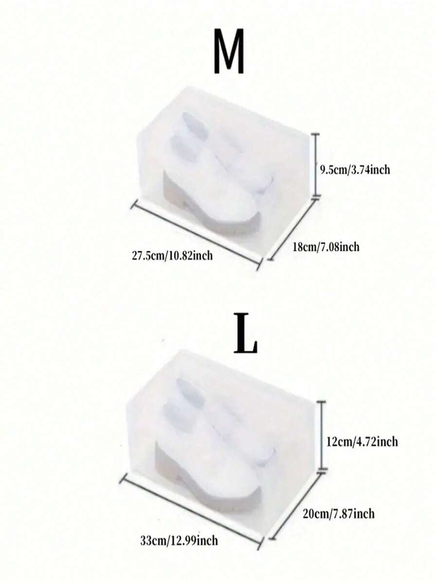 1/6pcs Transparent Plastic Shoe Boxes With Lids - Multipurpose, Waterproof, Stackable - Suitable For Dorm And Home Use - View 1
