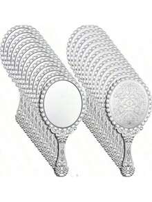 1/3/5/10/20个复古手持镜，多种颜色可选，优雅欧式婚礼回礼，贴心母亲节礼物，便携式伸缩化妆镜 - A - 查看 3