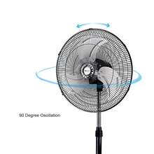 Ventilador eléctrico de 18 pulgadas con diseño tricombinado, ventilador de pie, diseño silencioso, gran potencia y corriente de aire potente. Ventilador industrial y doméstico de alta potencia, con cabezal móvil, ventilador vertical, ventilador de pared o de pie, ventilador de circulación de aire, diseño multifuncional, oscilación de 180 grados, estilo estético moderno, portátil y estable, ideal para uso en hogares durante el verano, oficinas industriales y barbacoas al aire libre. - Tipo de Enchufe A USA (110-127V) - Ver 5