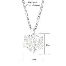 dollrinboy 1件14K镀金阿尔巴尼亚鹰吊坠项链，男女通用，3毫米不锈钢扁平费加罗链，18/22英寸 - 鷹 - 查看 14