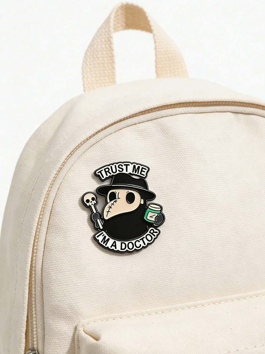 1 broche de esmalte "Confie em mim, sou médico", estilo punk de Halloween, perfeito para lapelas, mochilas e roupas. Ótimo também para presentear amigos. - Multicolorido - Ver 1