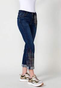 Koroshi Women's Slim Push Up Jeans, Dark Blue, 98% Cotton, 2% Elastane, Sizes 34/36/38. If You're Looking For Pants That Combine Style, Comfort, And A Modern Design, These Stretch Jeans For Women Are The Perfect Choice. - Navy Blue - View 8