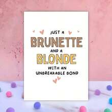 1pc Best Friend Birthday Card, Stylish Heart-Shaped Pattern Theme, Humorous Friendship Card Suitable For Anyone, English, High-Quality Paper , Birthday Greeting Card, The Perfect Gift For Anyone - مقاس واحد يناسب الجميع - مشاهدة 3