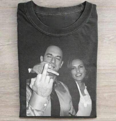 Law And The Retro Eliot Stabler And Olivia Benson Order Special Victims Movie Shirts-Tops, Men's Wear, High-Quality Men's Washed T-Shirts Seasonal Apparel Breathable Material,Festive-Unisex Effortless Styling, Showcase Your Unique Style