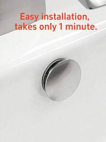 Universal Bathroom Sink Overflow Hole Cover, Round Anti-Leak Anti-Clogging Sink Overflow Hole Decorative Cover - Silver - View 6