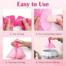 Túi đựng phân chó màu hồng dâu tây dày dặn, có mùi thơm - Chống rò rỉ, khử mùi, không gây ô nhiễm, dễ sử dụng trong nhà và ngoài trời. - Hồng - Xem 4