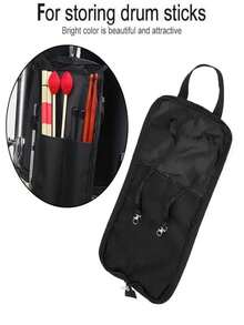 1 pieza Bolsa para baquetas de batería, acolchada gruesa para sostener 4 pares de baquetas, opciones de multicolor, diseño de mochila portátil, accesorio de instrumento perfecto como regalo - Multicolor - Ver 8