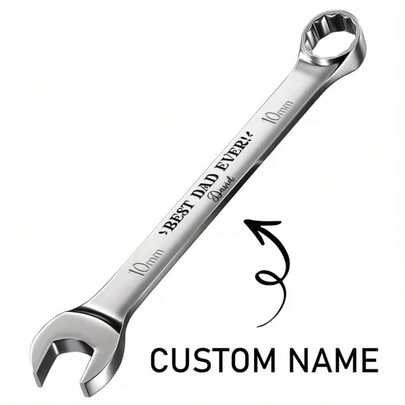 1pc Customized Name Wrench - Practical Tool Gift, Suitable For Gifting To Closest Male Friends, Fathers, Husbands And Brothers. Applicable For Car And Bicycle Repair, Ideal Gift For Christmas, Thanksgiving, Birthday And Wedding