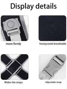 1pc Baby Mesh Backpack Carrier, Cross-Back Design, Adjustable Pressure-Relieving Shoulder Straps, Breathable Mesh For Ventilation, Lightweight Convenient Carrying Solution For Infants & Toddlers - Baby Mesh Breathable Baby Carrier - View 7