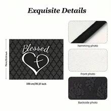 1PC, Non-Slip Stylish Car Trunk Mat,  Heart Cross Blessing Pattern Design - Durable Polyester Material, Keeps The Trunk Dry And Tidy, Adds A Sense Of Warm Faith And Positive Energy To Your Car, Car Trunk Protective Mat, Perfect For Storage And Decoration - 均碼 - 查看 9