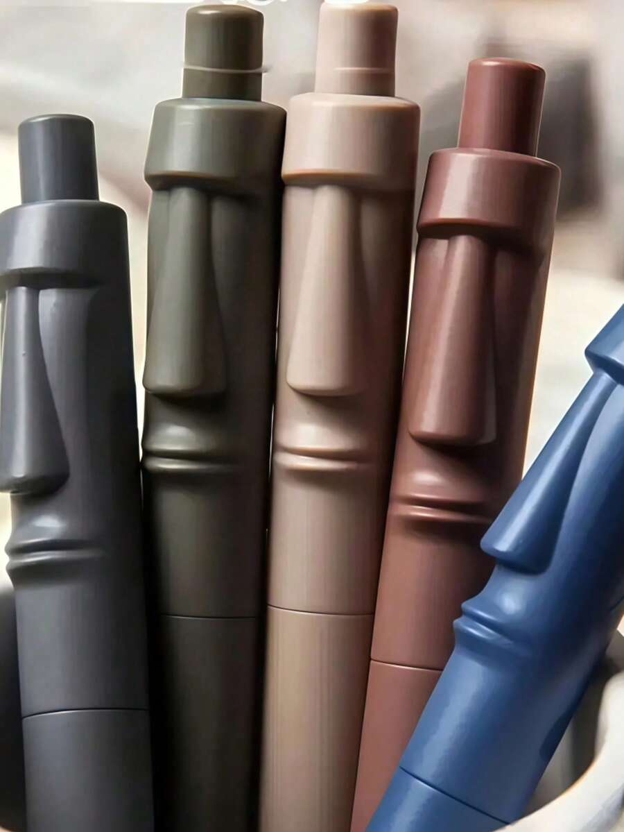1pc Retro Sculpture Shaped Creative Ballpoint Pen, Suitable For Students, Journaling And Office Use - Multicolor Random - View 1