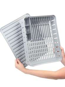 1 Pieza Escurridor y Estante Multifuncional, Escurridor de Platos Resistente a la Oxidación (Con Tabla de Drenaje), Ahorro de Espacio, Estante de Almacenamiento de Cocina, Escurridor de Platos Negro/Blanco (Adecuado para Encimeras de Cocina), Escurridor de Platos para Encimera de Cocina (Con Tabla de Drenaje), Escurridor de Platos de Metal, Escurridor de Cocina, Regalo Festivo Negro/Blanco Escurridor de Platos - Multicolor - Ver 4