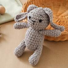 Kelinci Rajutan Tangan, Mainan Kerincingan Bayi, Desain 3D Lucu, Detail, Menarik Perhatian Bayi, Mengembangkan Pendengaran Bayi, Hadiah Ulang Tahun, Halloween, Natal yang Sempurna untuk Bayi - Grey - View 7
