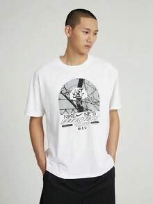 Nike Courtside 布魯克林籃網隊 字母圖案印花美式復古圓領短袖T卹 男款 白色 - 白黑色 - 查看 2