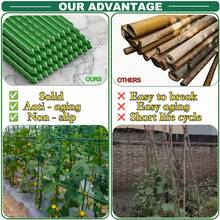 27pcs Multi-Function Metal Core Garden Support Stake Set, Includes Support Rods, A-Shaped Connectors, Connecting Tubes And Plastic-Coated Clips, Rust-Resistant Easy Installation, Suitable For Cucumber, Tomato, Beans And Other Climbing Vegetables - Garden Trellis - View 7