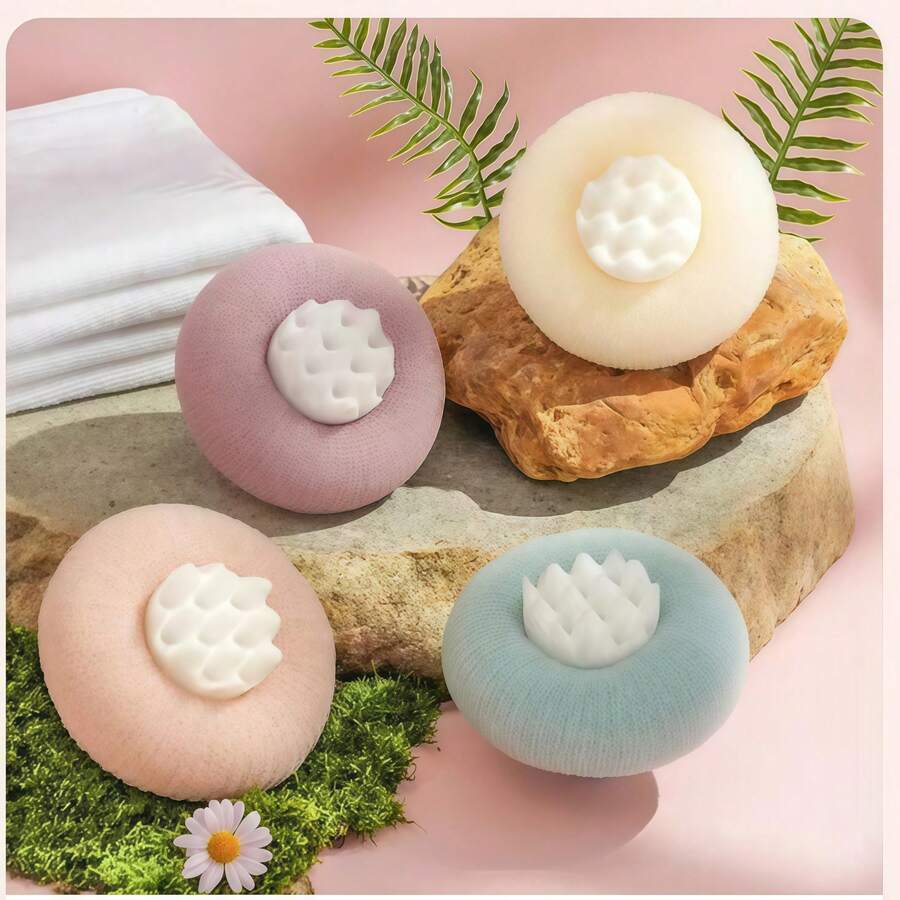 1PC Pink Silicone Facial Cleansing Brush – Electric Rotating Exfoliating Face Scrubber With Soft Bristles For Deep Pore Cleaning & Skin Renewal, Waterproof Rechargeable Skincare Tool For Daily Makeup Removal, Features Hundreds Of Delicate Silicone Bristles That Create Rich Lather While Gently Removing Dead Skin Cells, Strong Suction Base Adheres Firmly To Shower Walls For Convenient Storage, Ideal Gift For Friends Family Children Partners During Birthday Christmas Thanksgiving Holiday Seasons - 多色 - 查看 1