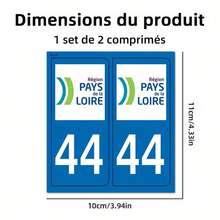 2pcs/Set Vehicle License Plate Stickers - For Cars, Trailers, Campers - 2 License Plate Stickers - View 9