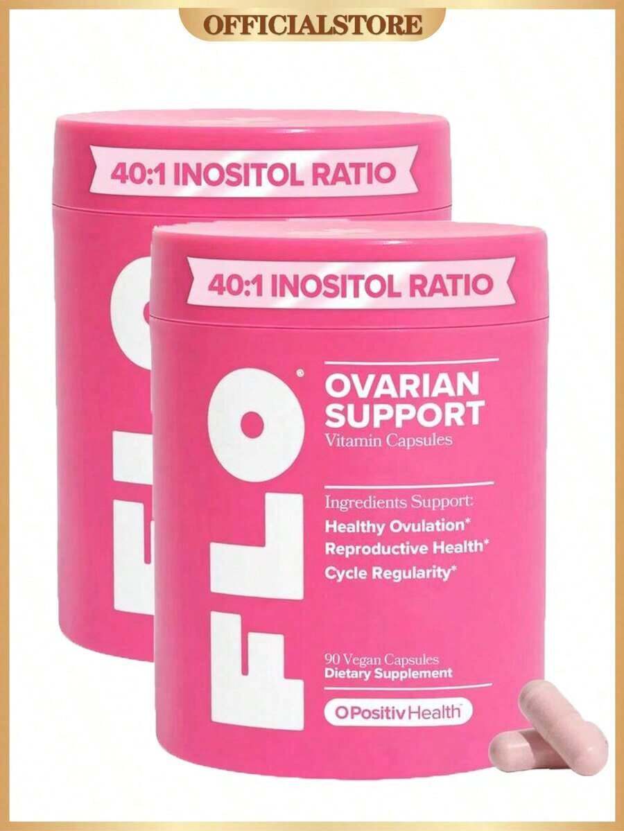 Hormone Balance & Cycle Support Vitamins By FLO: Supplement For Women With Myo-Inositol & D-Chiro-Inositol (40:1 Ratio), DIM, And Folic Acid - 2 chai - Xem 1