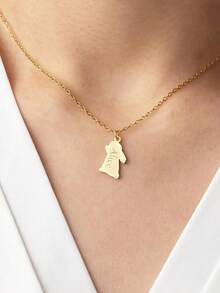 1pc Personalized Minimalist Rabbit Pendant With Custom Name, Cute Easter Gift, Reversible Wear, Fashionable, Minimalist, Casual, Retro, Y2K Style, Customizable, Unique, Ideal Gift For Boyfriend, Girlfriend, Mom, Family, Friends, Daughter, Son, Grandparents - Multicolor - View 11