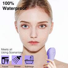 Electric Facial Cleansing Brush - Waterproof Silicone Face Scrubber With 2 Modes 5 Intensities For Deep Clean & Exfoliation - Xem 7