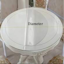 Premium Transparent PVC Round Placemat: Waterproof, Oil-Proof, Heat-Resistant Dining Table Mat, Clear Tabletop Protective Pad, Easy To Wipe Clean, Suitable For Restaurant, Kitchen, Furniture - Clear - View 10