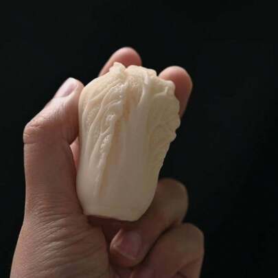 1pc White Cabbage Scented Candle Silicone Mold DIY White Cabbage (Prosperity) Scented Plaster Diffuser Stone Home Decor Silicone Mold