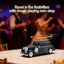 Dazone Dual 2-In Portable Bluetooth Party Speaker, Wireless Vintage 1934s Style Car Model Bluetooth Speaker, Portable Wireless Audio With TWS, USB/TF/FM/AUX, TYPE-C Charging For Camping, Home Decor & Parties - View 6