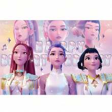 1pc K-Pop Witch Girl Group Backdrop, Party Photography Background, Random Style - Multicolor - View 4