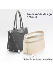 带11个口袋和提手的托特包内胆收纳袋，适用于手提包/单肩包，可整理物品并方便快速更换包袋。 - 彩色 - 查看 2