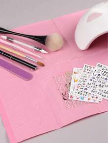 Disposable Nail Desk Pad, Waterproof, Oil-Proof, Leak-Proof, Foldable, Cleaning Mat, Dental Bib, Suitable For Salon, Clinic, Nail Salon, Dental Or Medical Use, And Nail Desk Pad Supplies - Multicolor - View 5