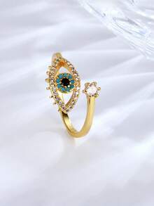 A Devil's Eye Ring, Niche, High-End, Light Luxury Zirconia Ring, Personalized, Simple And High-End Ring - Eye - View 4
