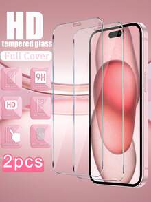 2pcs - Tempered Glass Screen Protector, Compatible With IPhone 18Promax/18Pro/15/15 Plus/17 Pro Max/17/16 Pro Max/14/13/12/11/XS Max, Suitable For Daily, Office And Home Use, Waterproof, Shockproof, Scratch-Resistant, Anti-Fingerprint, Provides Full Coverage. - Clear - View 18