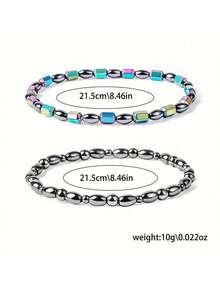 Couples Weight Loss Natural Black Gallstone Anklet, Yoga Magnetic Stone Couples Bracelet - Black - View 8