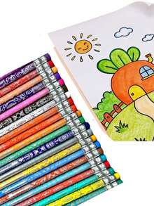 Erasable Colors, 24 Pieces, Intense Pastel Colors, School And Office - SILVER - View 5