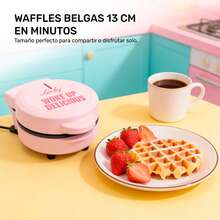 Taurus Lucky Mini Waffle Maker 13cm For Belgian Waffles | Non-Stick, Compact And Easy To Use - US A Type Plug(110-127V) - View 2