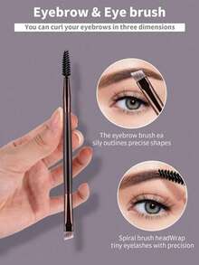 13PCS Essential Eye Makeup Brushes Set - Soft Vegan Synthetic Fiber, Multi-Functional Eye Shadow, Smudge & Detail Brushes For Beginners & Pros - Mocha Brown - View 5