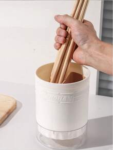 1 Piece Of Multifunctional Chopstick Holder - Large Capacity Storage, Moisture Resistant To Draining, Cutlery Spoon Chopstick Storage Box, Suitable For Household Kitchen Cutlery Knife And Fork Storage, Separated Design - View 4