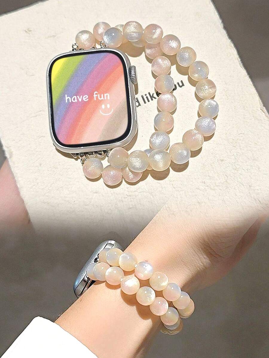 1条女士渐变发光弹力表带，适用于38/40/41/44/45/49/42/46mm Series 11/SE3/Ultra3/Ultra/SE/SE2/10/9/8/7/6/5/4/3/2/1