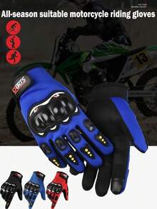 1 par de guantes de bicicleta, guantes de ciclismo sin dedos/de dedo completo con almohadilla antideslizante y amortiguadora para hombres y mujeres - guantes de bicicleta de montaña y carretera con almohadilla de gel transpirable para entrenamiento de fitness al aire libre - guantes de bicicleta acolchados de media dedos con características antideslizantes y amortiguadoras, adecuados para hombres y mujeres - Multicolor - Ver 3