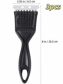 1/2 piezas Cepillo de limpieza para barbacoa, herramienta de limpieza, raspador de acero inoxidable, suministros para exteriores y el hogar - Multicolor - Ver 16