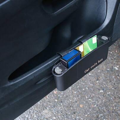 1pc Car Coin Storage Box, Car Door Organizer, Car Trash Can