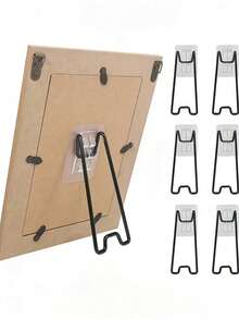 1pc Heavy-Duty Metal Photo Display Holder With Safety Clips, Fashionable Appearance, Suitable For Home Decor, Office And Events - Durable And Multipurpose Photo Frame Alternative, Elegant Design | Sturdy Clip Structure - Multicolor - View 1