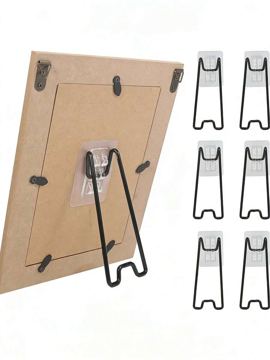 1pc Heavy-Duty Metal Photo Display Holder With Safety Clips, Fashionable Appearance, Suitable For Home Decor, Office And Events - Durable And Multipurpose Photo Frame Alternative, Elegant Design | Sturdy Clip Structure - Multicolor - View 1