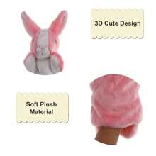 11.8-Inch Hand Puppet, Soft Plush Cartoon Role-Playing Toy, Rabbit, Teaching, Feathered Doll 1CPO - Brown - View 7