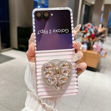1pc Women's Phone Case, Protective Cover, Foldable Phone Case, Magnetic Phone Case, Bling Phone Case, Compatible With Samsung Galaxy Z Flip 7, Compatible With Galaxy Z Flip 6/Galaxy Z Flip 5/Galaxy Z Flip 7FE, Fashionable Cover Made Of High-Quality Material, Perfect For Gifting Or Personal Use, Compatible With Huawei Foldable Phone Cases Pura X, Nova FLIP'S, P50, Pocket2 - Multicolor - View 5