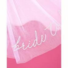 Fetti Bachelorette Bride To Be Embroidered Veil | BachParty Accessory, Bride To Be Headband Decorations, White Headpiece Bridal Shower Gift, Engagement Supplies, Wedding, Bridesmaid Favors - Nhiều màu - Xem 3