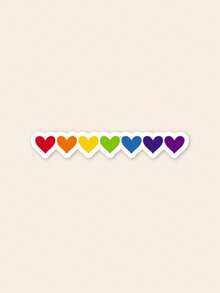 LGBTQ Pride Heart Glossy Sticker Rainbow Gift For Her Brides Sticker Affirmation Sticker Equality Waterproof Sticker Love Is Love Decal - Multicolor - View 1