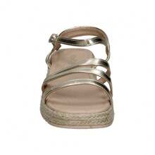 JUPIFLY | Sandália Plataforma Jupifly para Meninas – Sandália Espadrille Dourada – Sandália de Verão com Fivela – Plataforma Baixa e Confortável – Elegante e Versátil – Modelo 9204 - Ouro - Ver 3