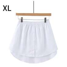 1件装弹性腰围延长器，女士衬衫延长器，可调节多层假裙摆延长器 - 白色 - 查看 12