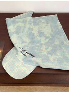 1pc Retro New Green Plaid Headscarf Hat, Sweet & Hot Girl Style Baseball Cap, Sun Protection For Spring/Summer - Multicolor - View 7